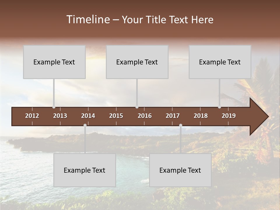 Seascape Island Mountain PowerPoint Template