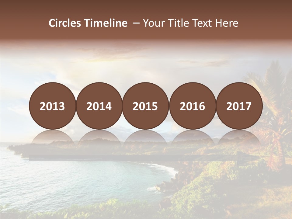 Seascape Island Mountain PowerPoint Template