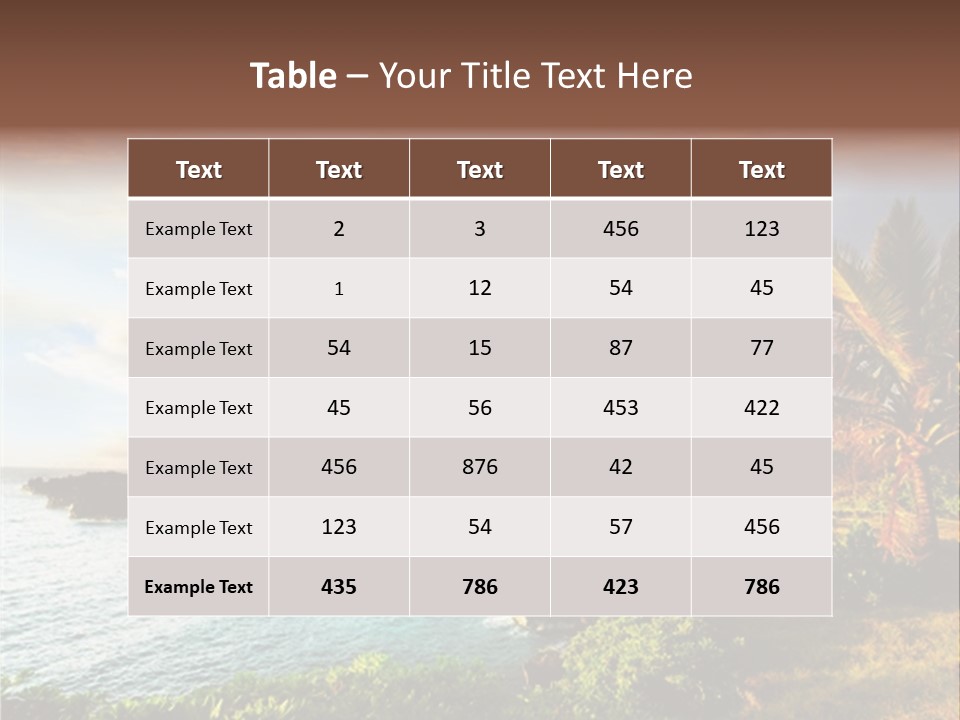 Seascape Island Mountain PowerPoint Template