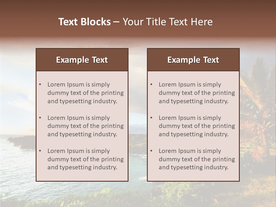Seascape Island Mountain PowerPoint Template