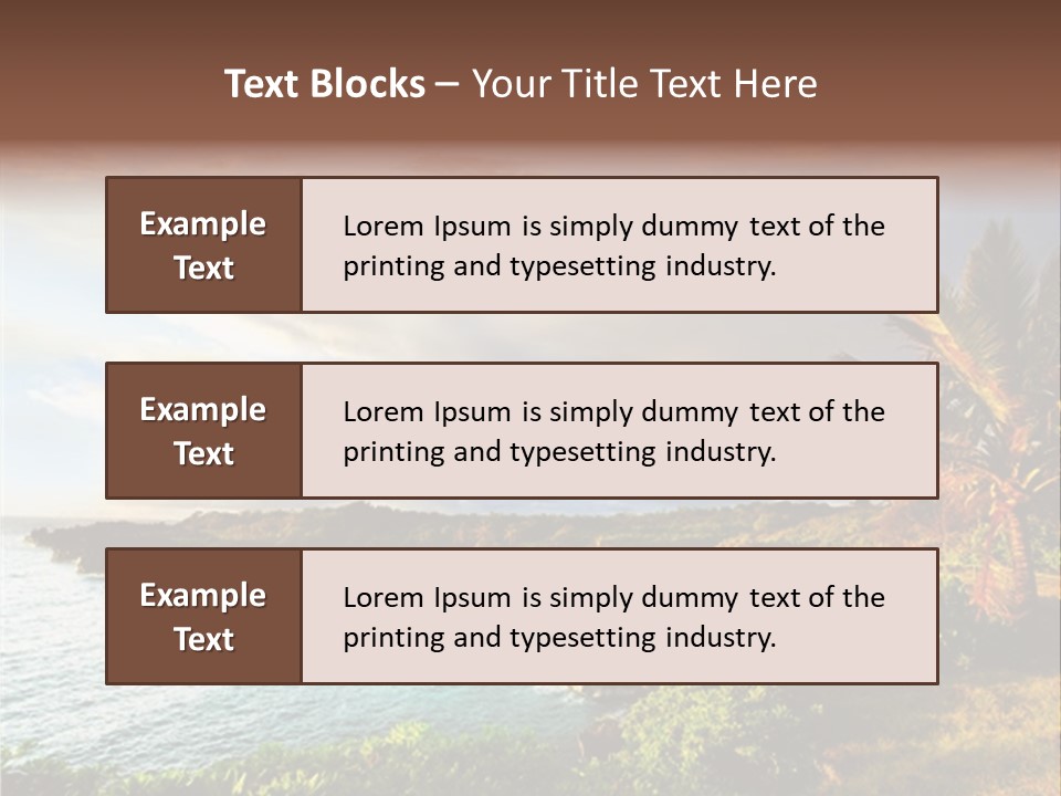 Seascape Island Mountain PowerPoint Template
