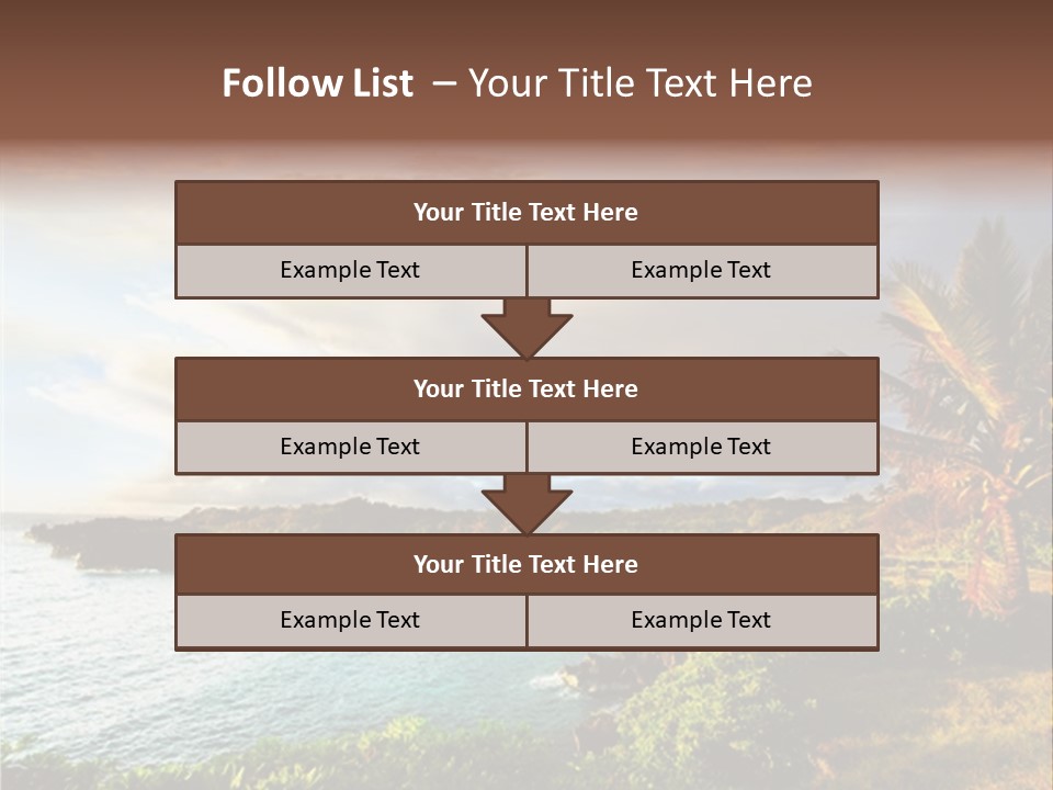 Seascape Island Mountain PowerPoint Template