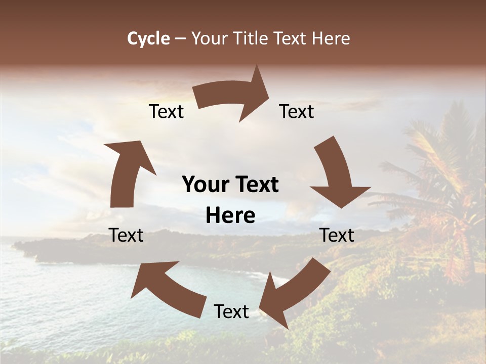 Seascape Island Mountain PowerPoint Template