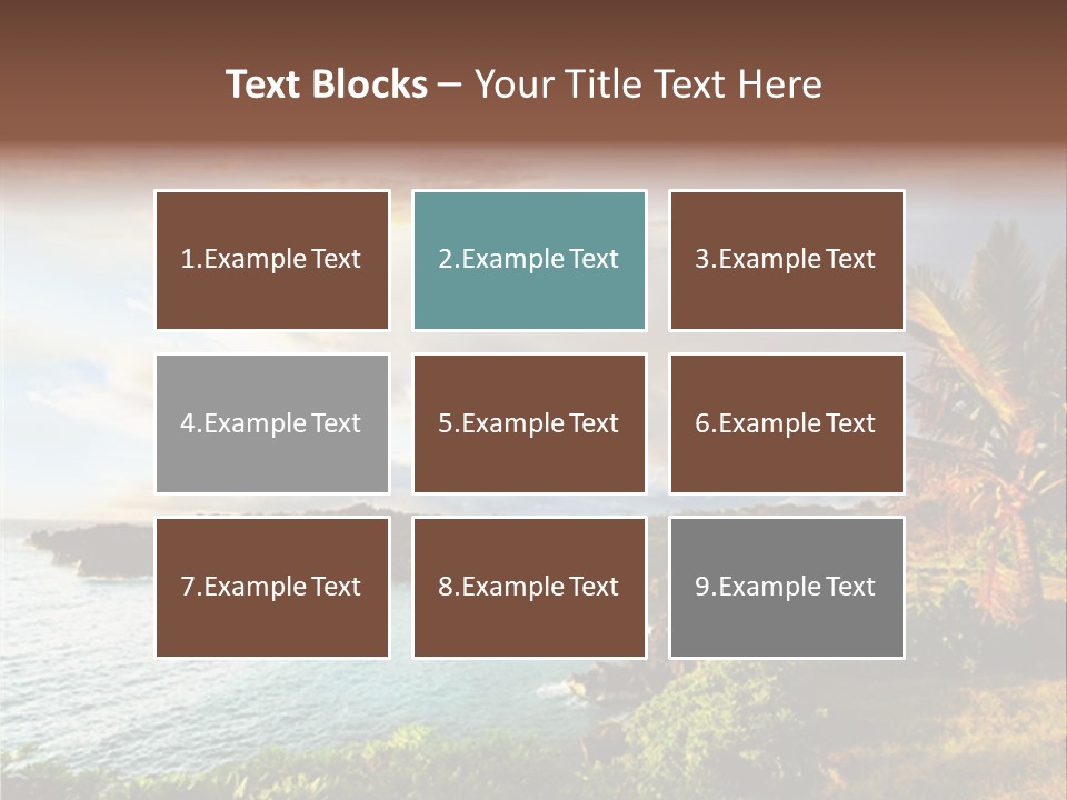 Seascape Island Mountain PowerPoint Template