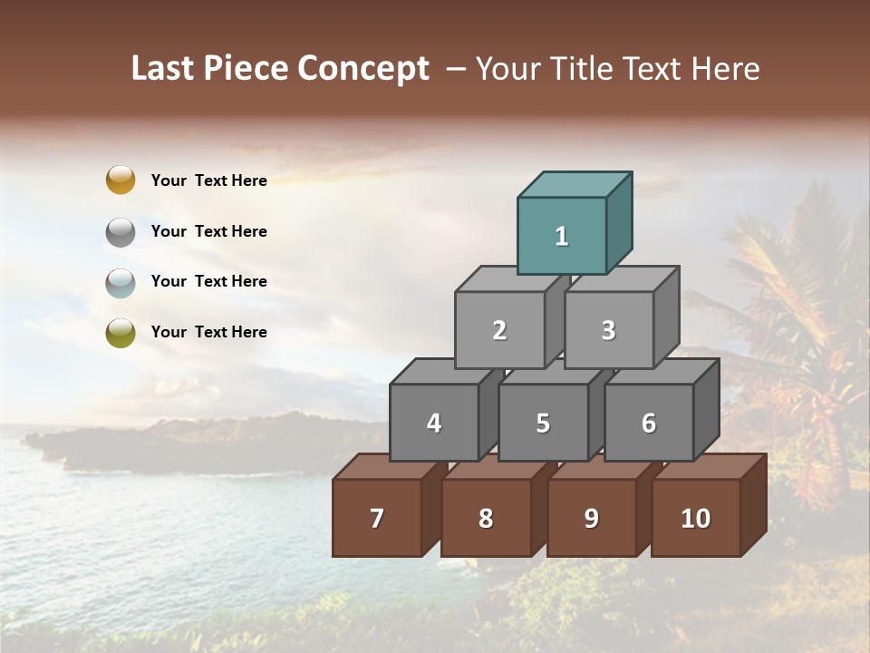 Seascape Island Mountain PowerPoint Template