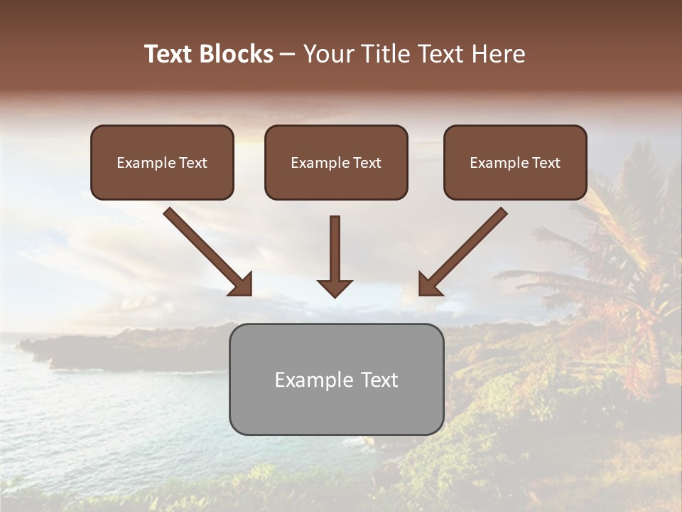 Seascape Island Mountain PowerPoint Template