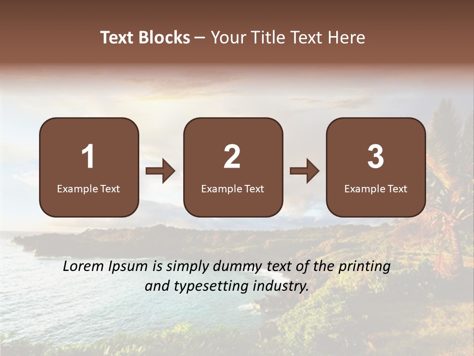 Seascape Island Mountain PowerPoint Template