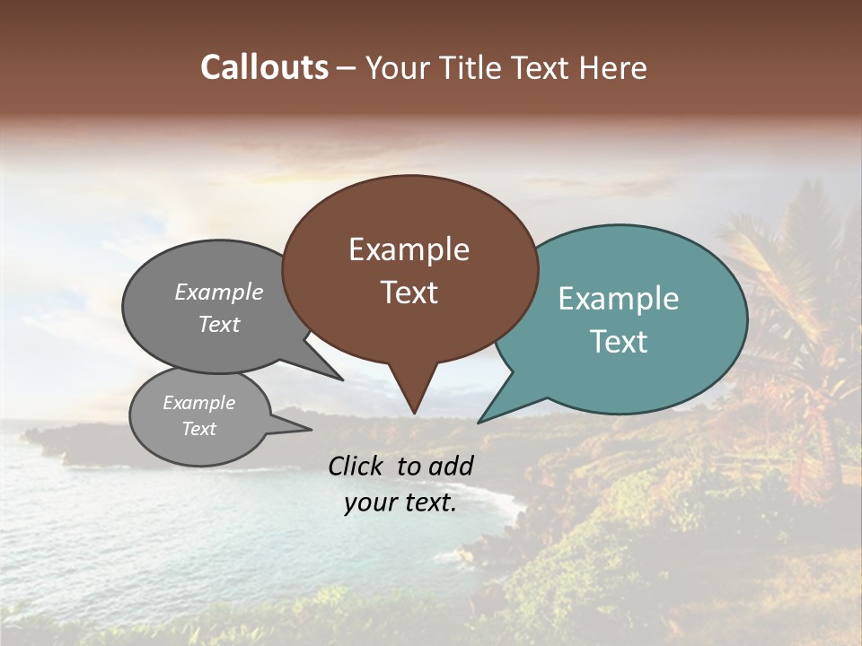 Seascape Island Mountain PowerPoint Template