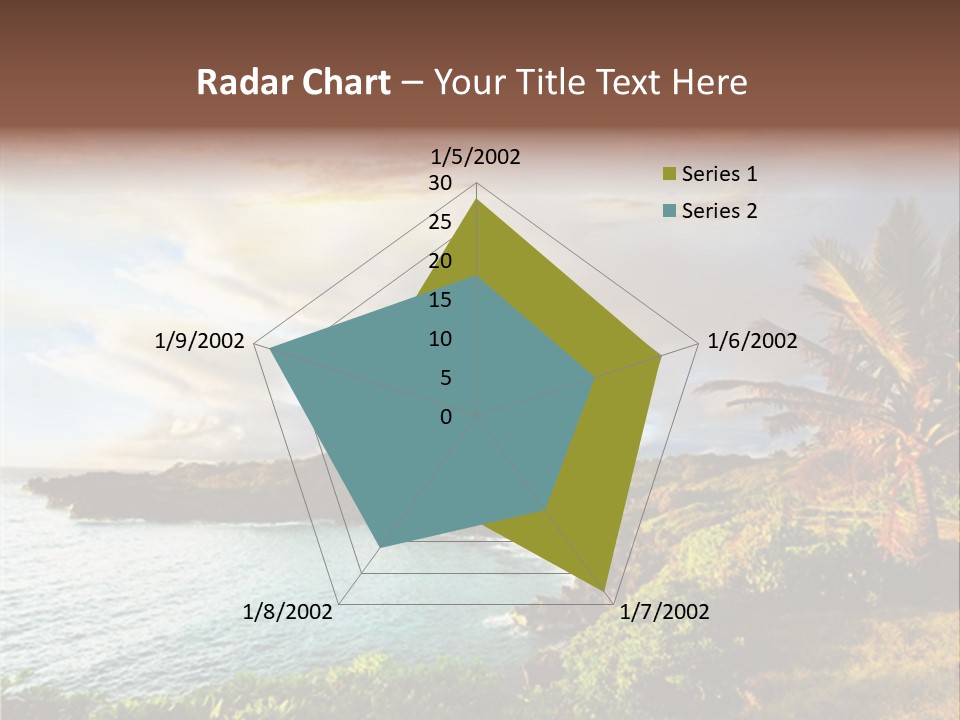 Seascape Island Mountain PowerPoint Template
