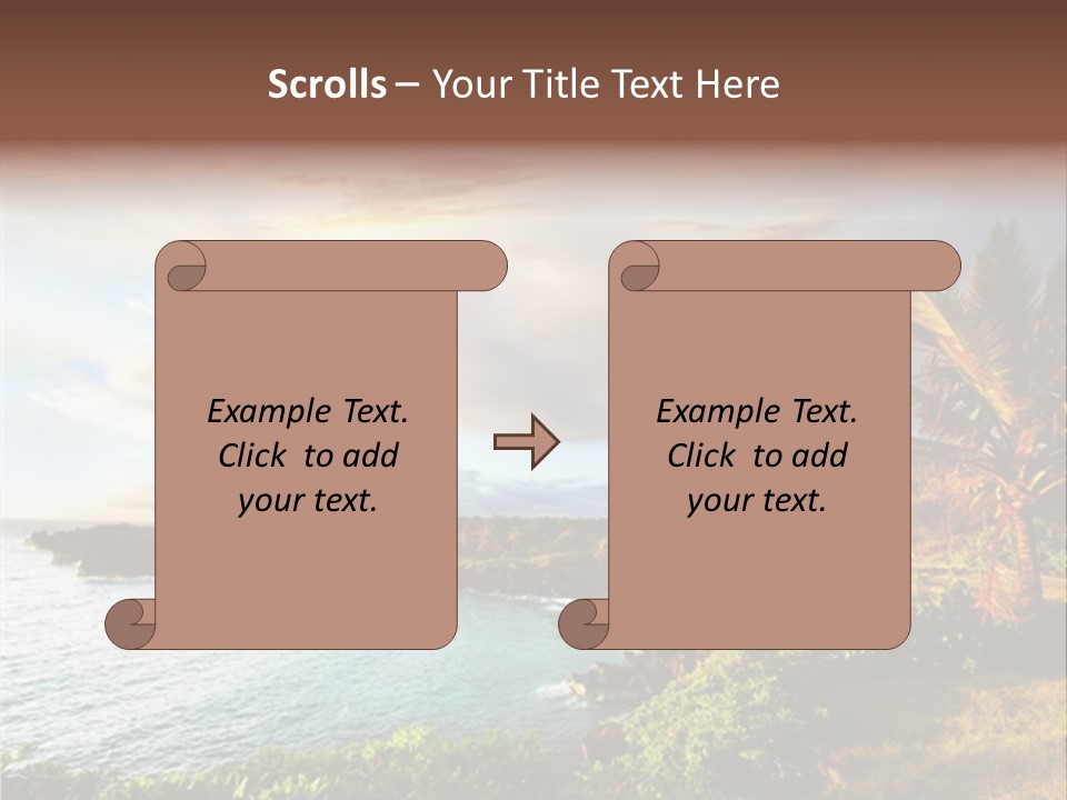 Seascape Island Mountain PowerPoint Template