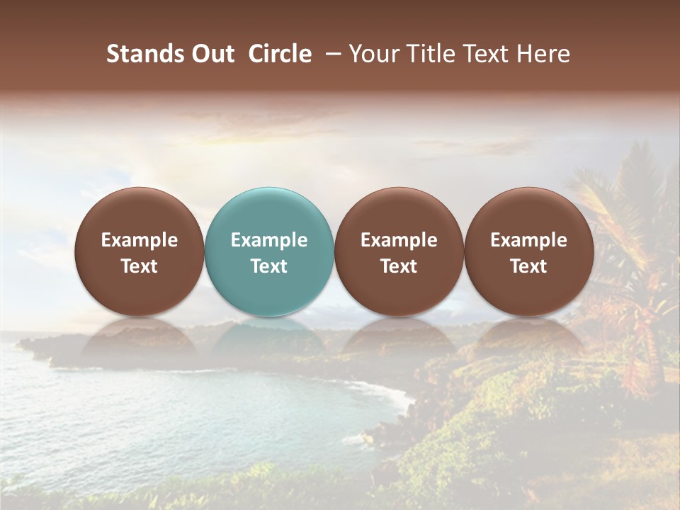 Seascape Island Mountain PowerPoint Template