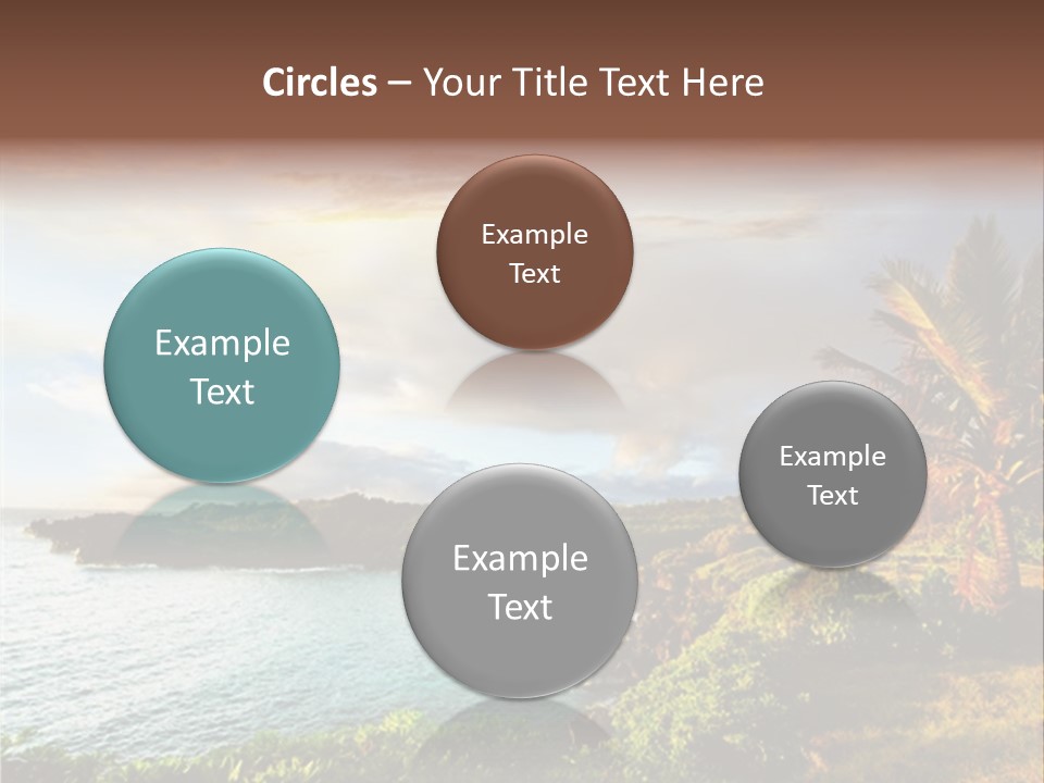 Seascape Island Mountain PowerPoint Template