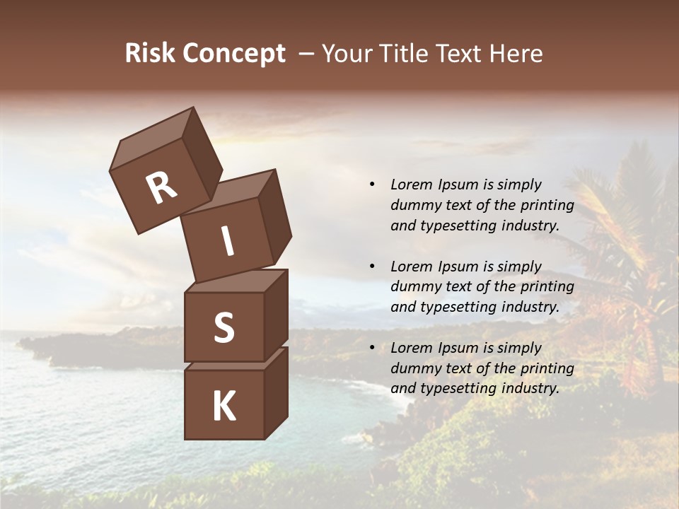 Seascape Island Mountain PowerPoint Template