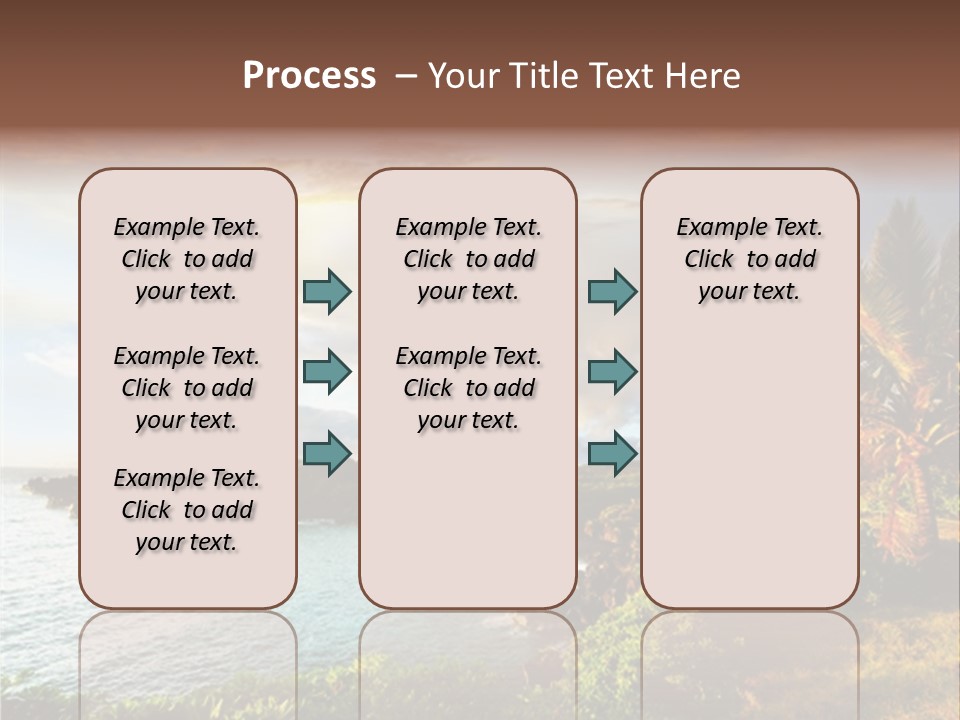 Seascape Island Mountain PowerPoint Template