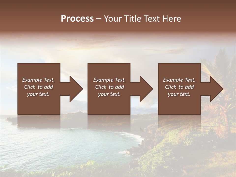 Seascape Island Mountain PowerPoint Template