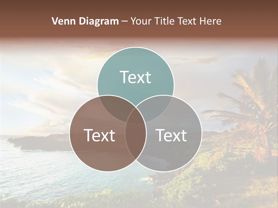 Seascape Island Mountain PowerPoint Template