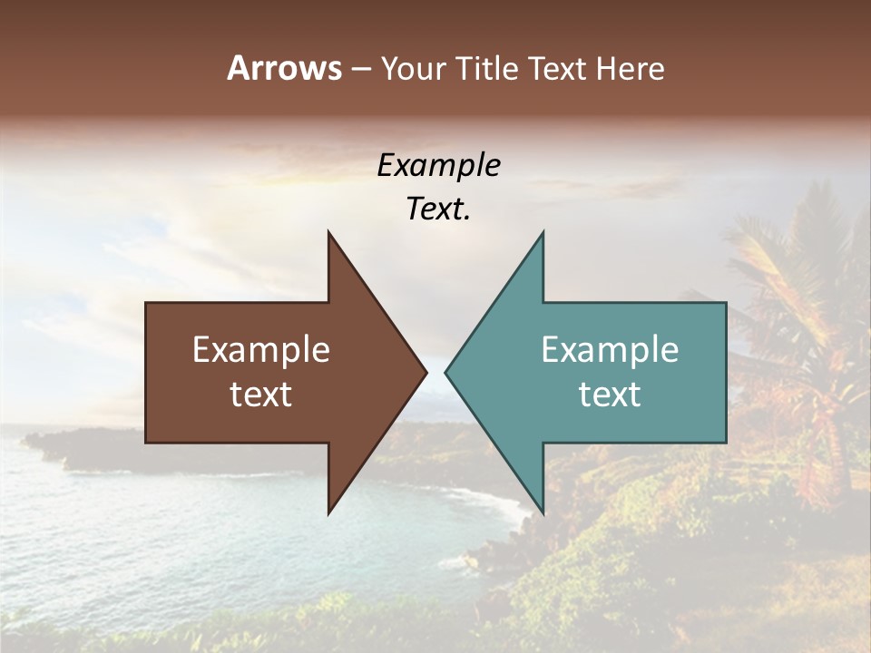 Seascape Island Mountain PowerPoint Template