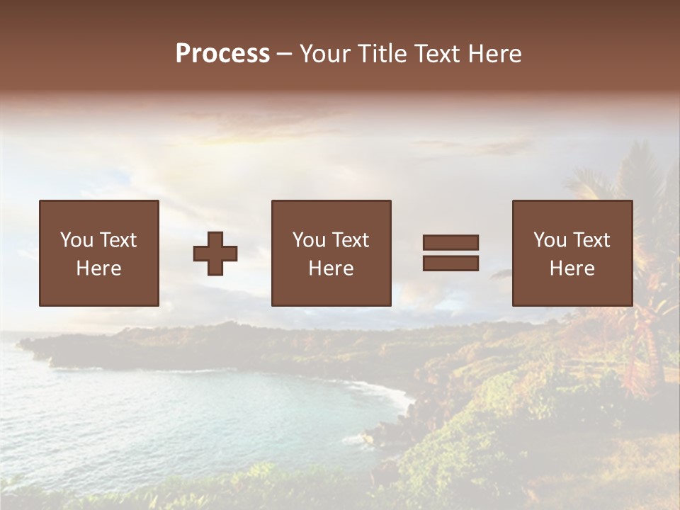 Seascape Island Mountain PowerPoint Template