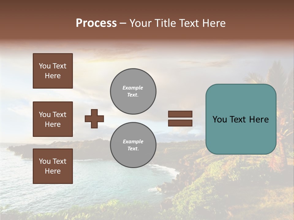 Seascape Island Mountain PowerPoint Template