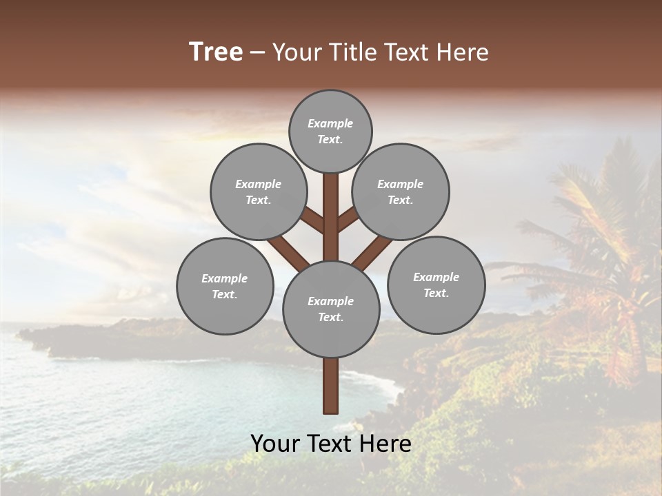 Seascape Island Mountain PowerPoint Template