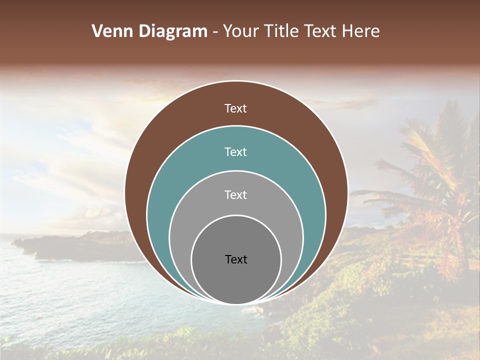 Seascape Island Mountain PowerPoint Template