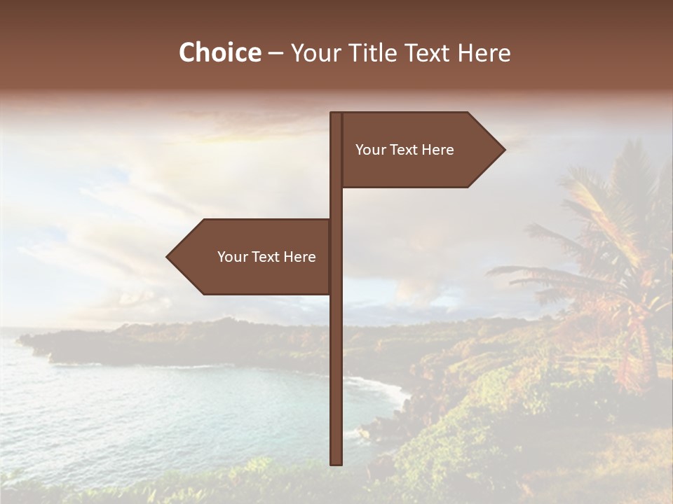 Seascape Island Mountain PowerPoint Template