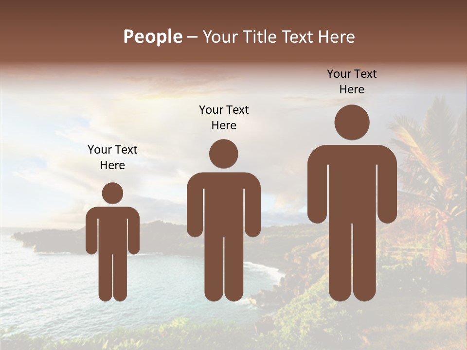 Seascape Island Mountain PowerPoint Template