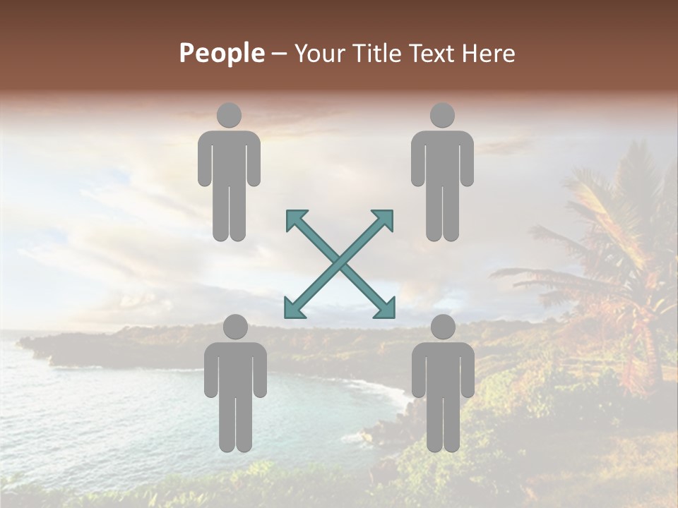 Seascape Island Mountain PowerPoint Template