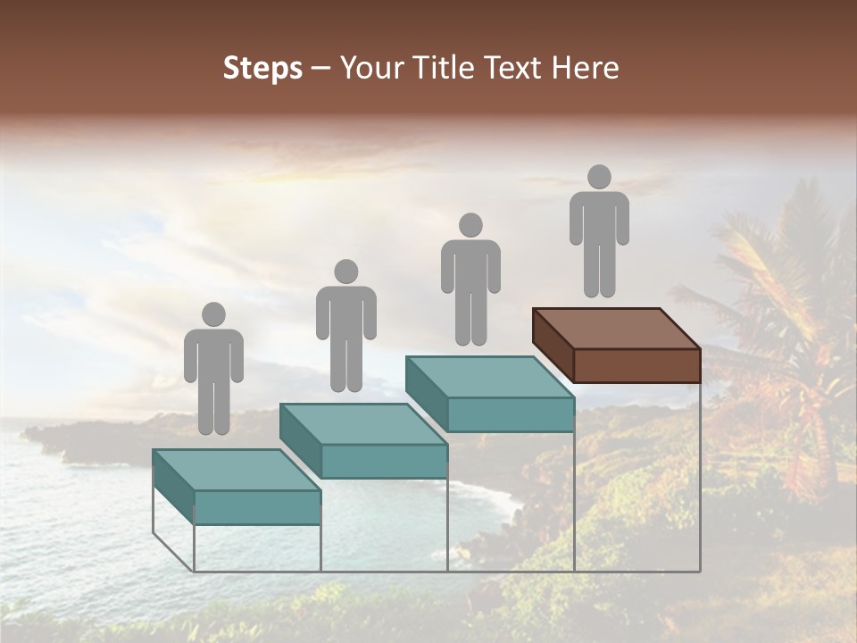 Seascape Island Mountain PowerPoint Template