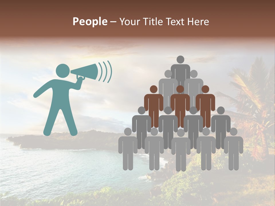 Seascape Island Mountain PowerPoint Template