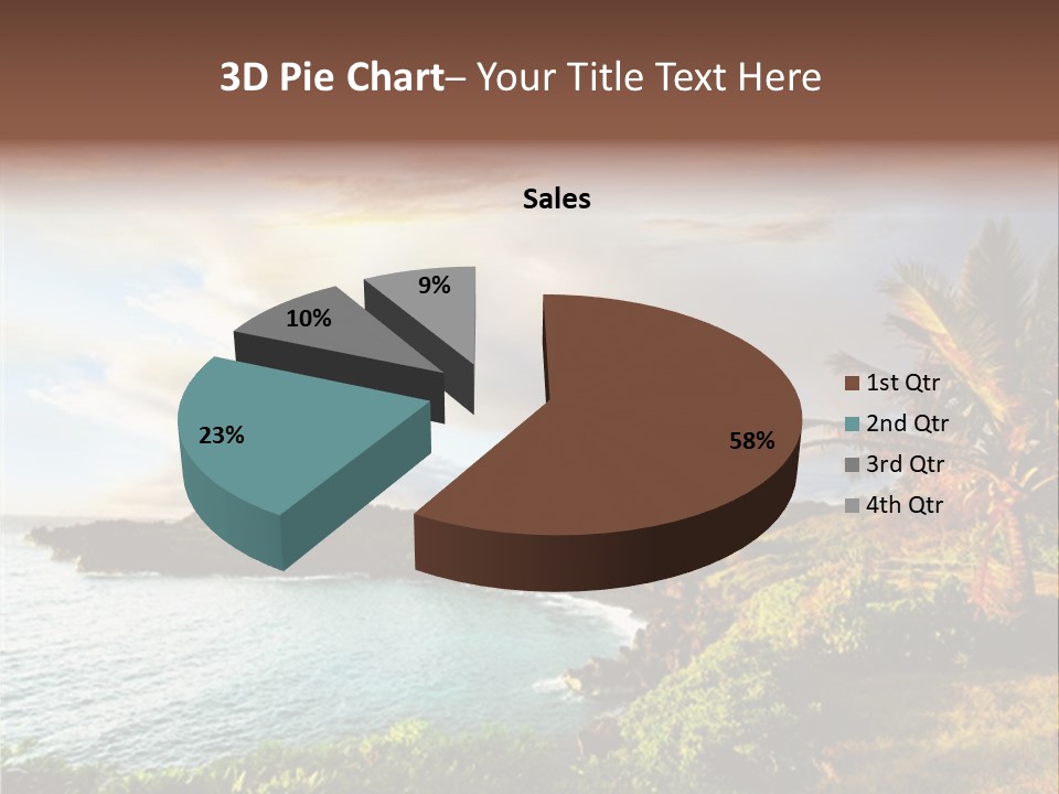 Seascape Island Mountain PowerPoint Template