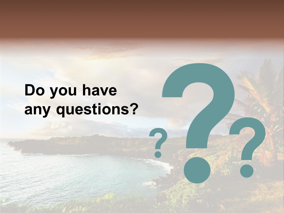 Seascape Island Mountain PowerPoint Template