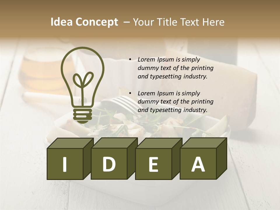 Balsamic Olive Vegetarian PowerPoint Template