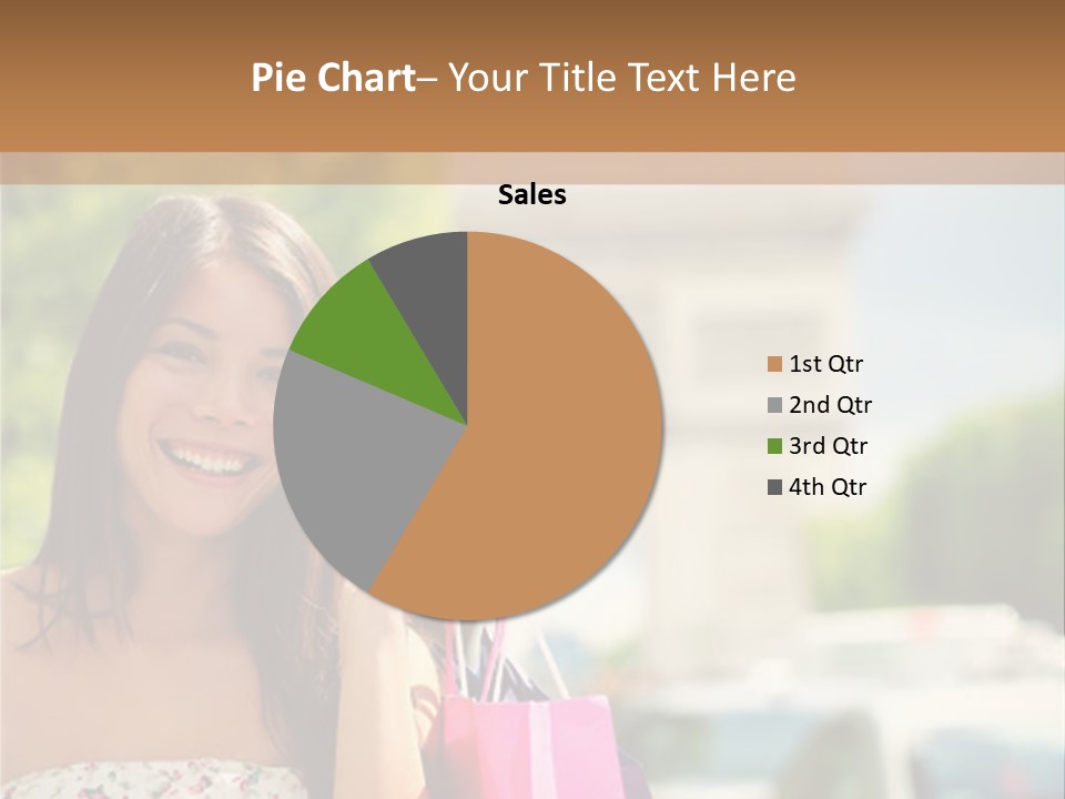 Female Elysees Happy PowerPoint Template