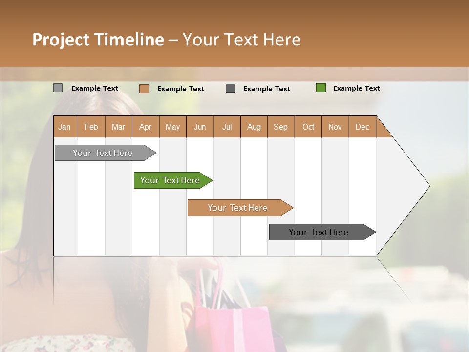 Female Elysees Happy PowerPoint Template