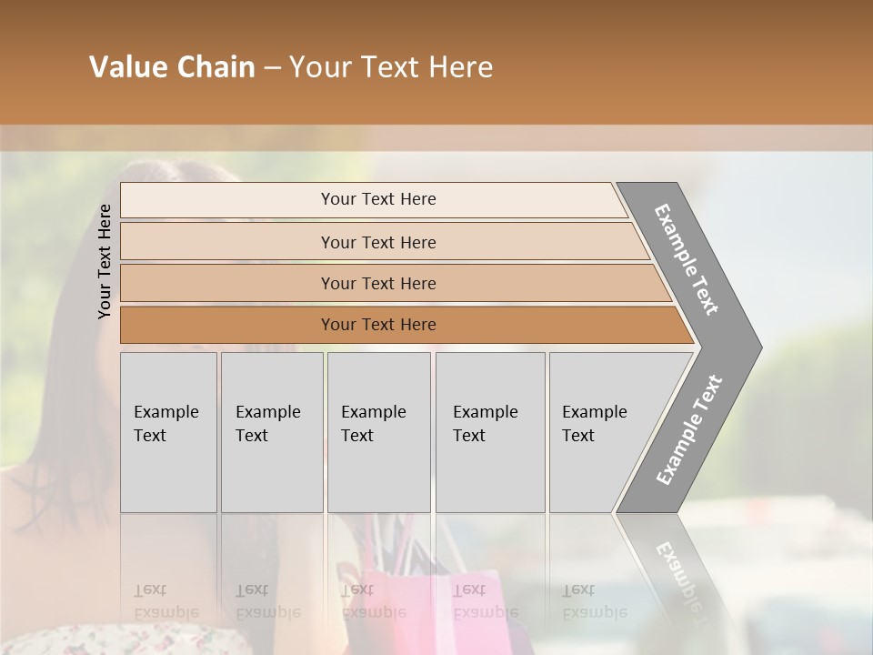 Female Elysees Happy PowerPoint Template