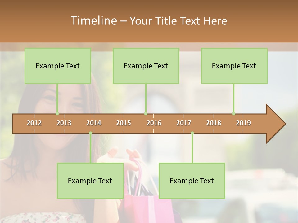 Female Elysees Happy PowerPoint Template