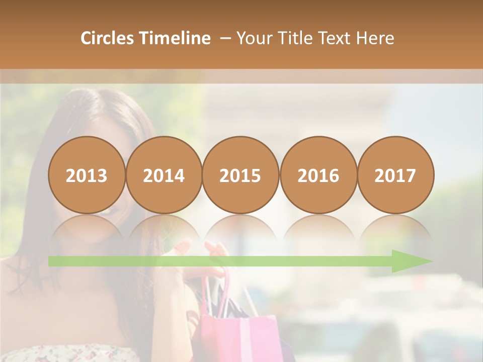 Female Elysees Happy PowerPoint Template