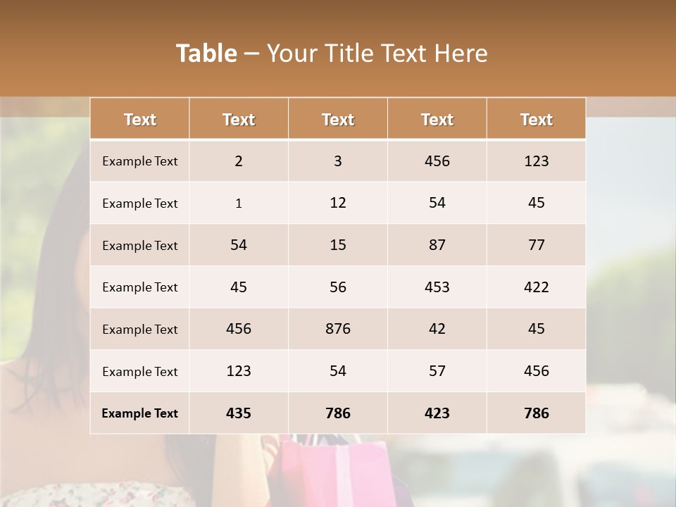 Female Elysees Happy PowerPoint Template