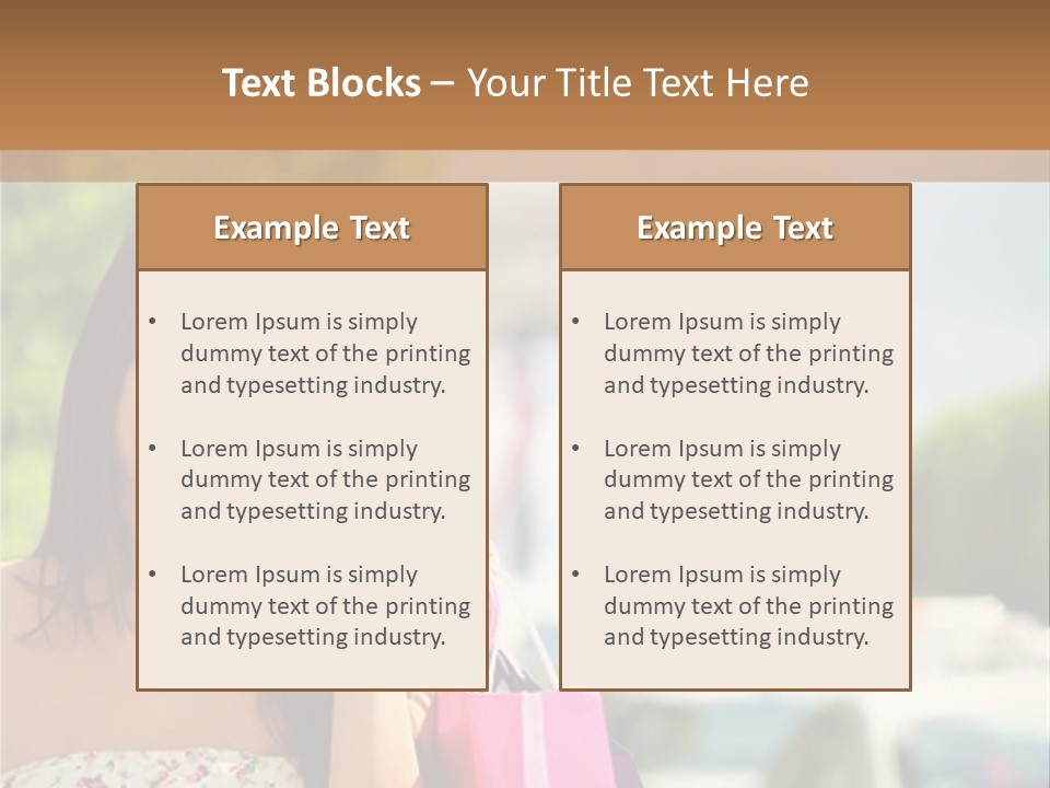 Female Elysees Happy PowerPoint Template