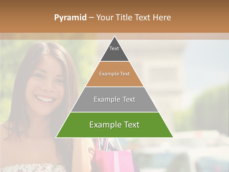 Female Elysees Happy PowerPoint Template