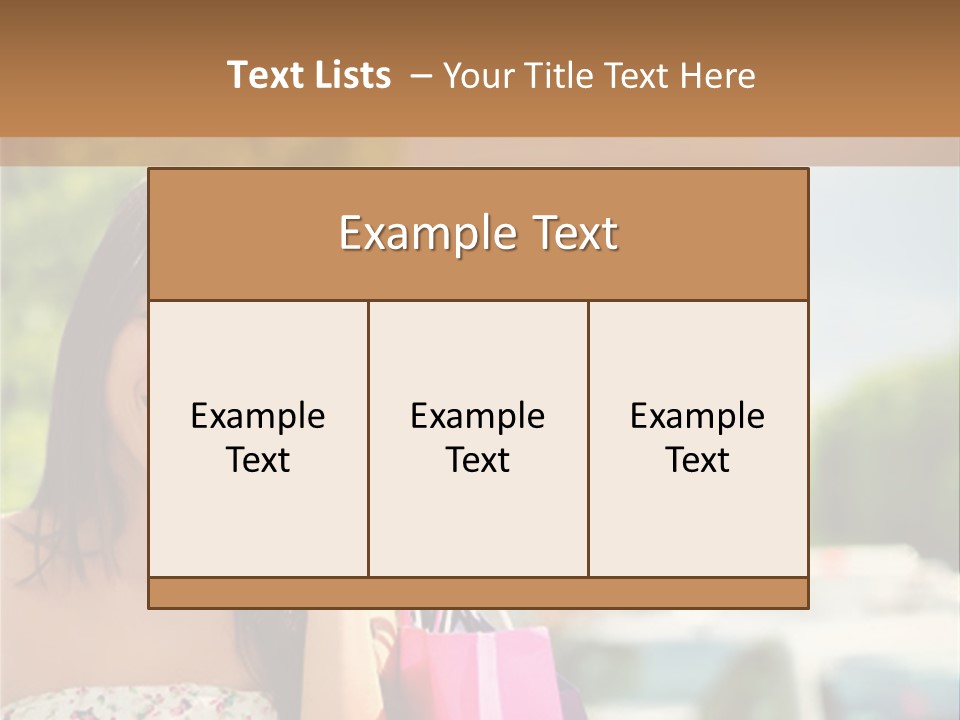 Female Elysees Happy PowerPoint Template