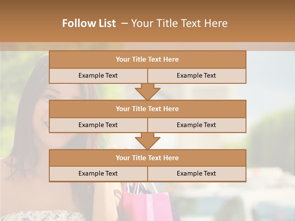 Female Elysees Happy PowerPoint Template