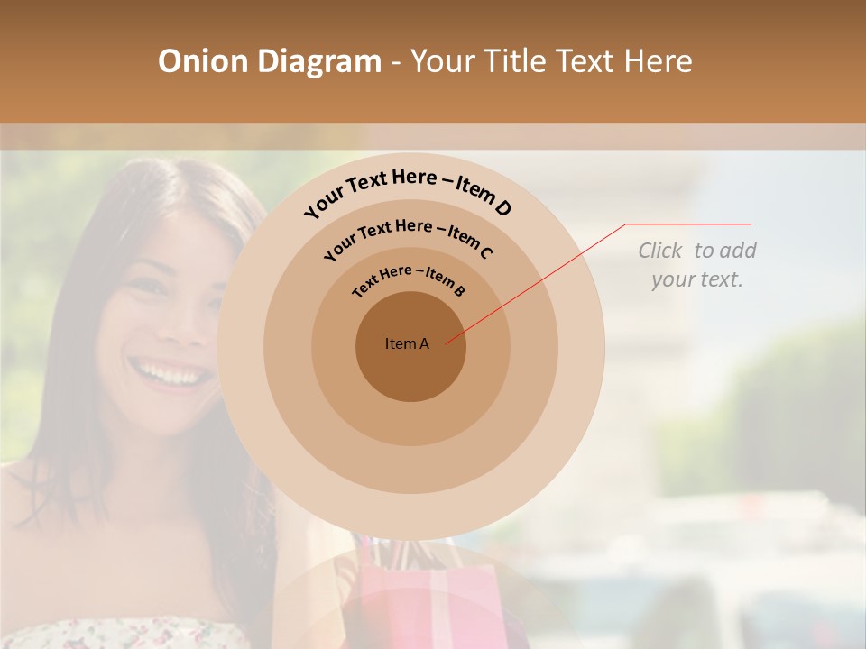 Female Elysees Happy PowerPoint Template