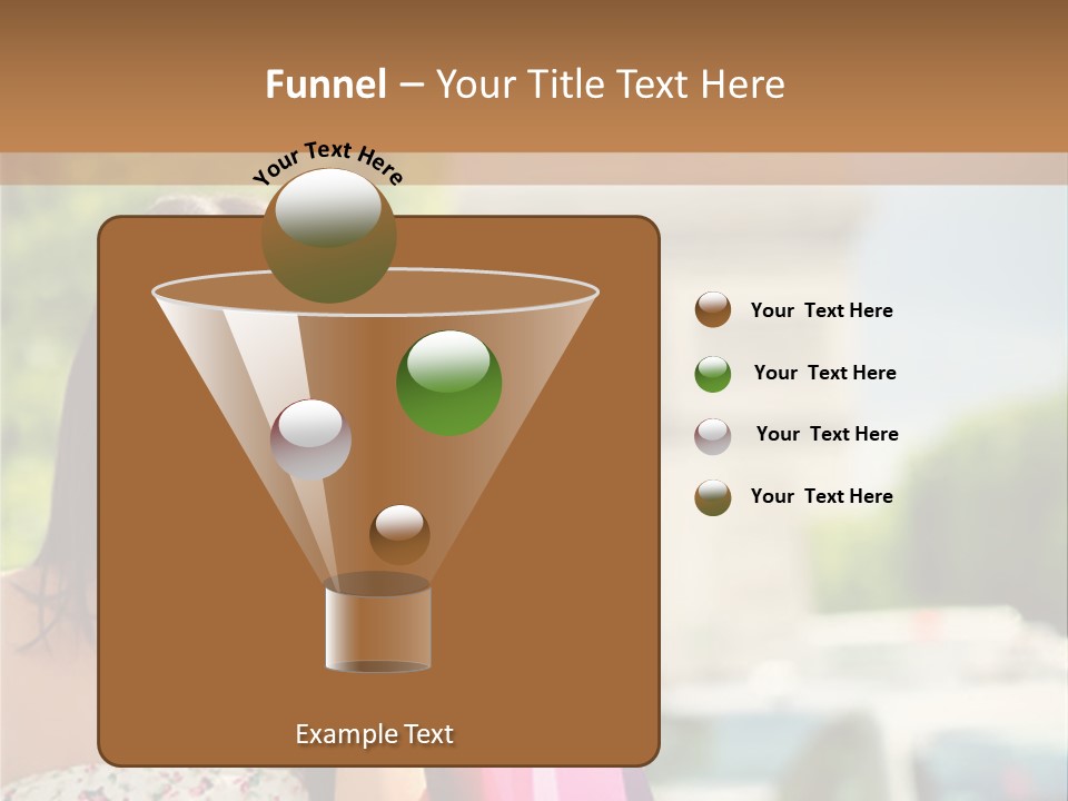 Female Elysees Happy PowerPoint Template