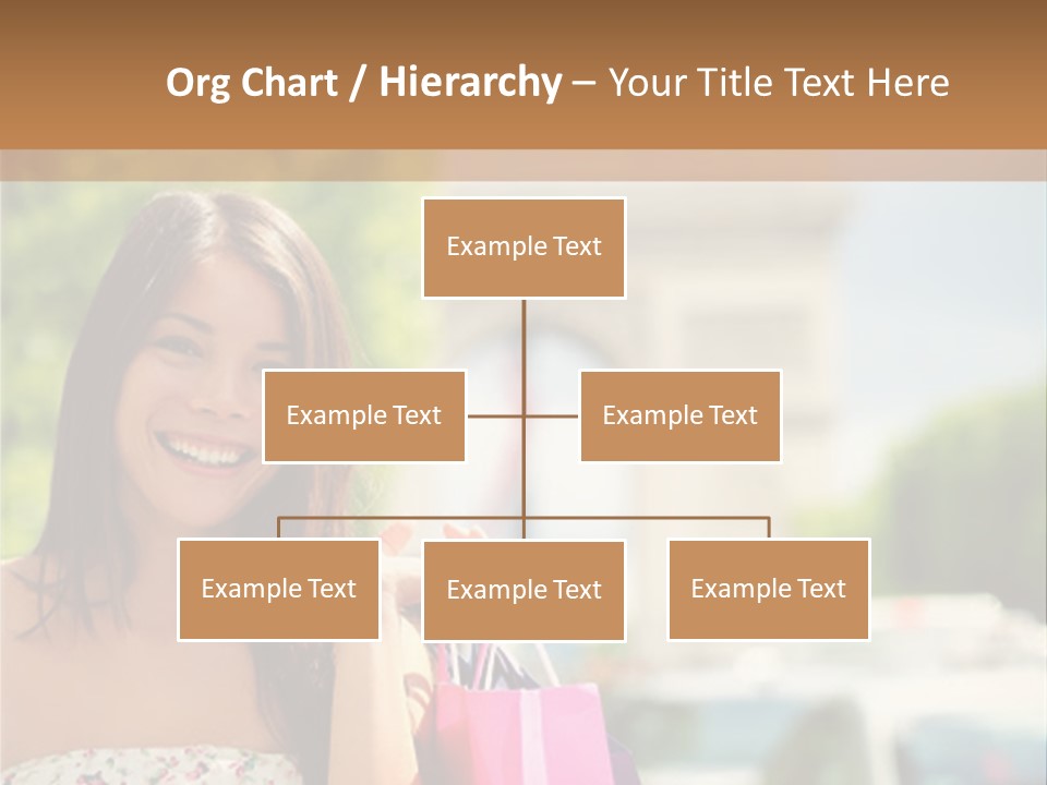 Female Elysees Happy PowerPoint Template