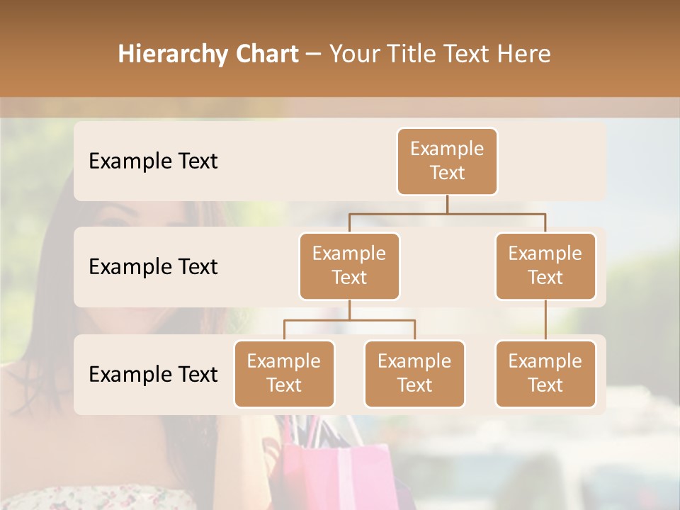 Female Elysees Happy PowerPoint Template