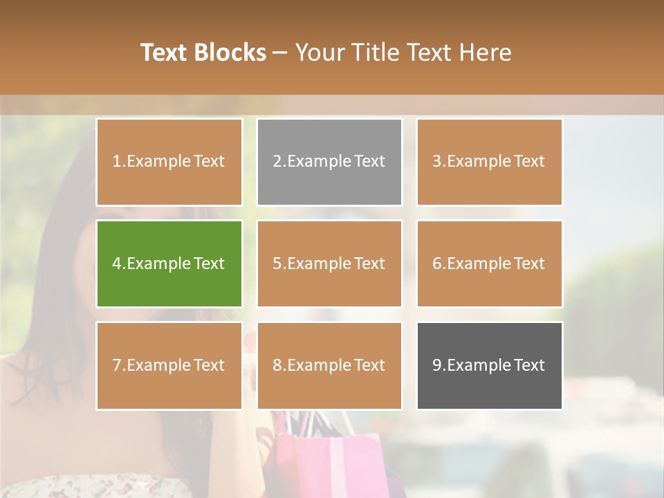 Female Elysees Happy PowerPoint Template