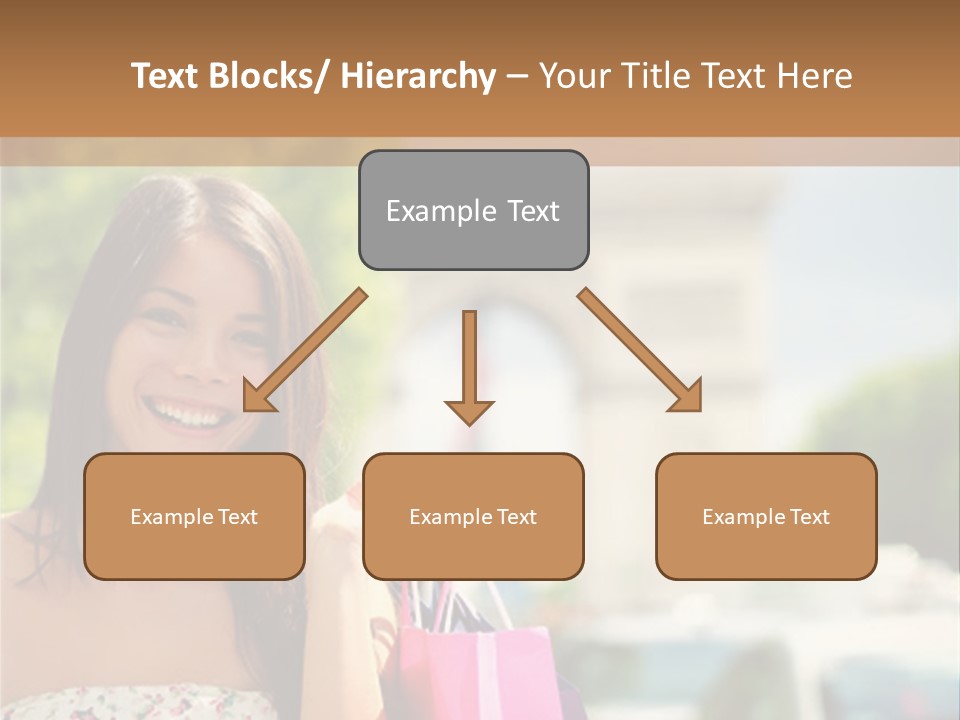 Female Elysees Happy PowerPoint Template