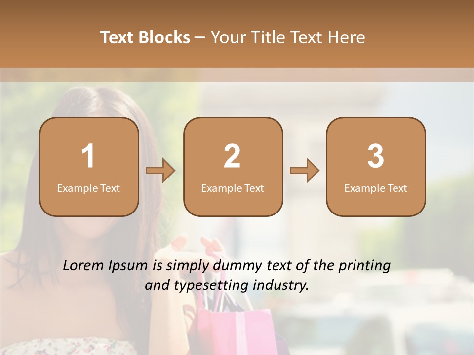 Female Elysees Happy PowerPoint Template